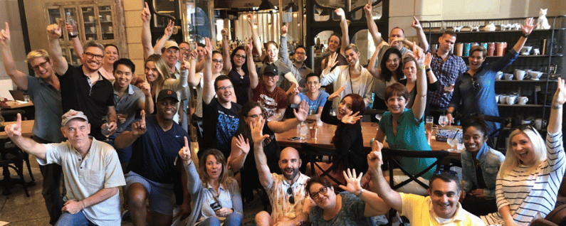 company picture of group after finishing team building