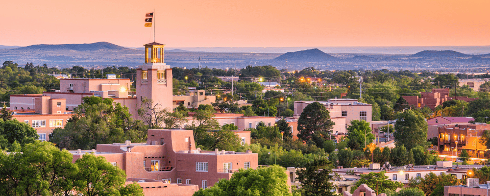 aerial view of santa fe, new mexico