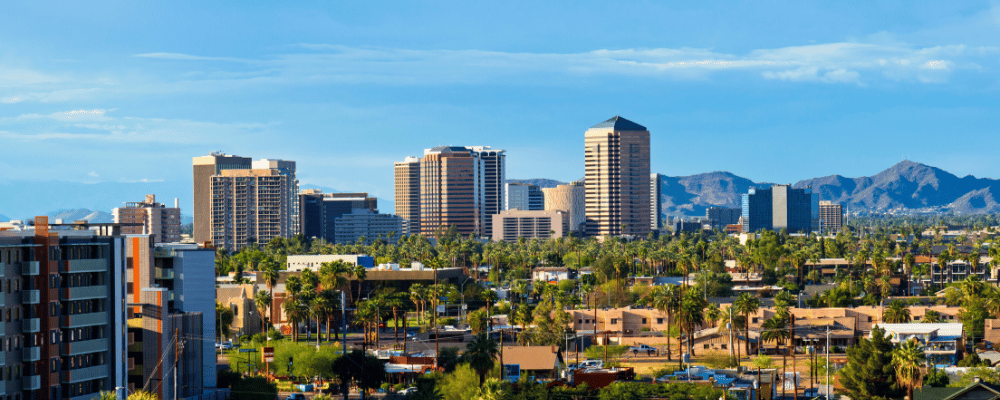 aerial view of scottsdale, Arizona