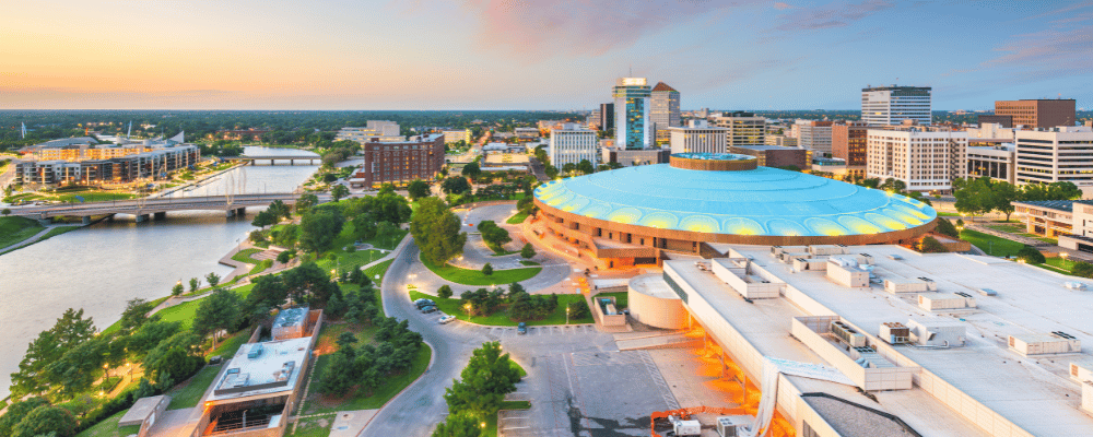 aerial view of kansas city