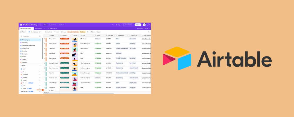 Airtable event management platform