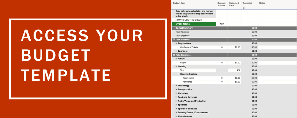 Example Conference Budget Template