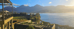 1 hotels in Hanalei Bay overlooking ocean and mountains