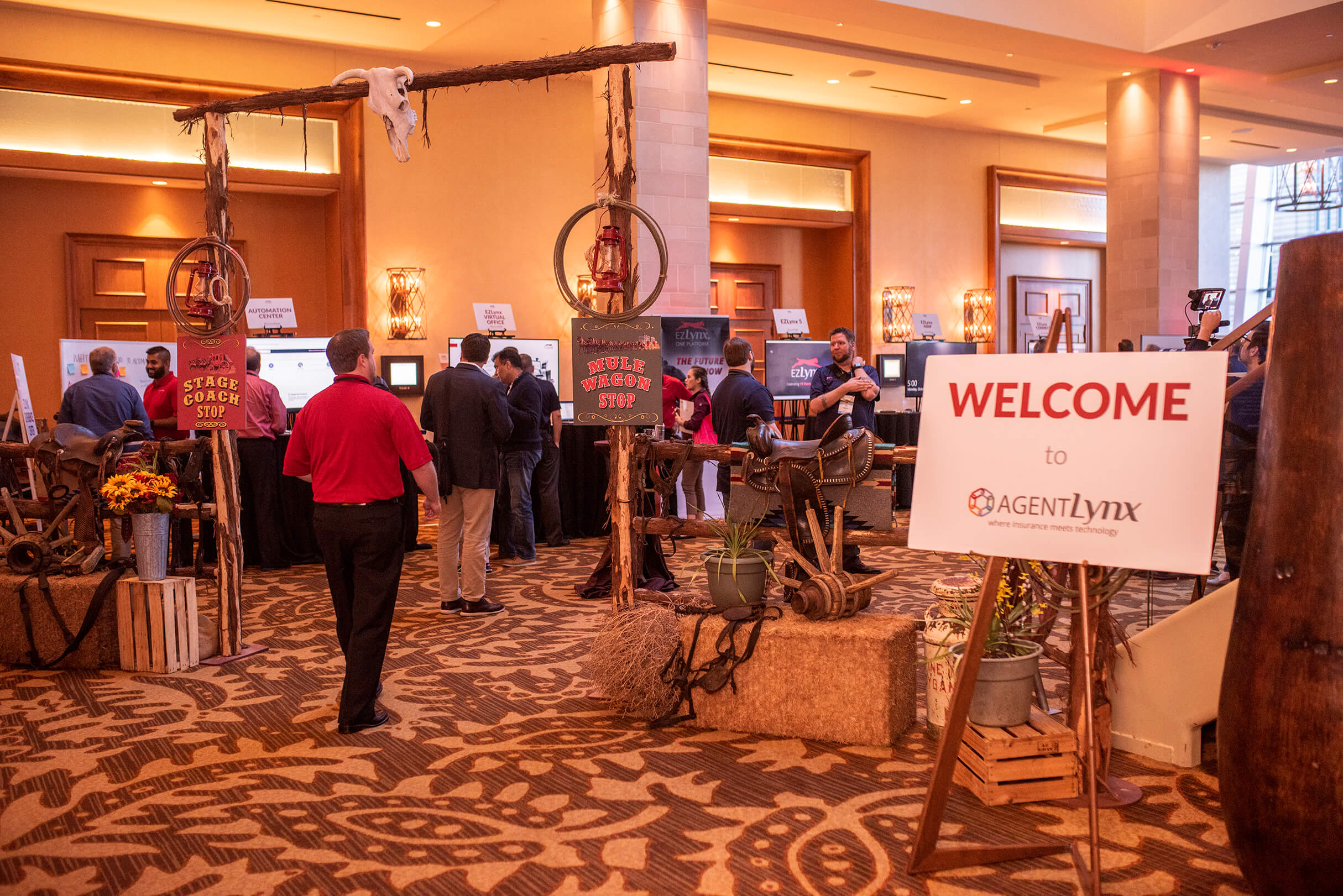 event branding at a conference trade show floor