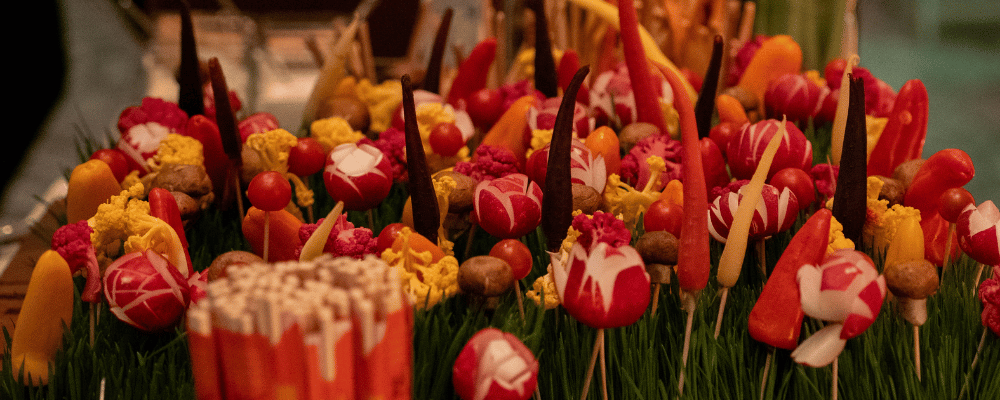 corporate event food display