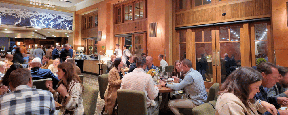 group of Franchise owners’ having dinner at a celebration