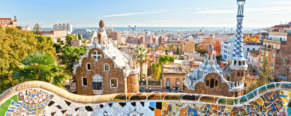 park guell in barcelona, Spain