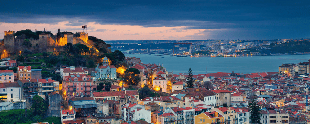 Panoramic view of Lisbon Portugal