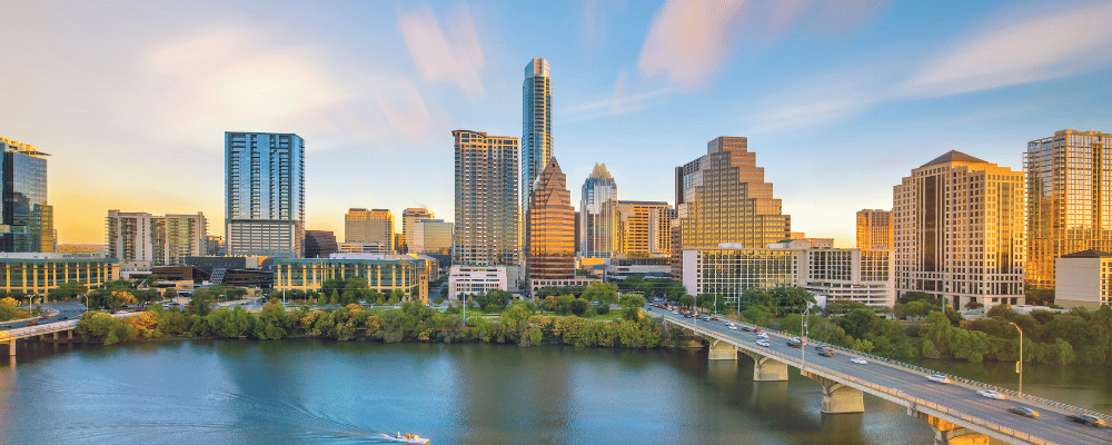city skyline of Austin, Texas