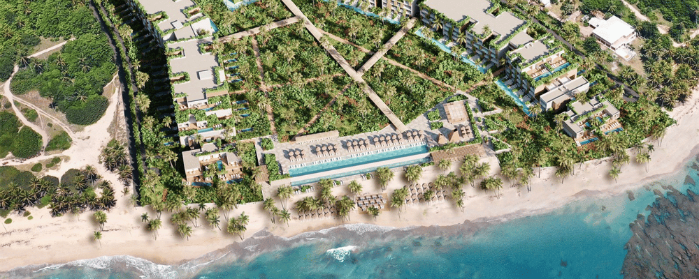 aerial view of the W Punta Cana, Marriott, Dominican Republic