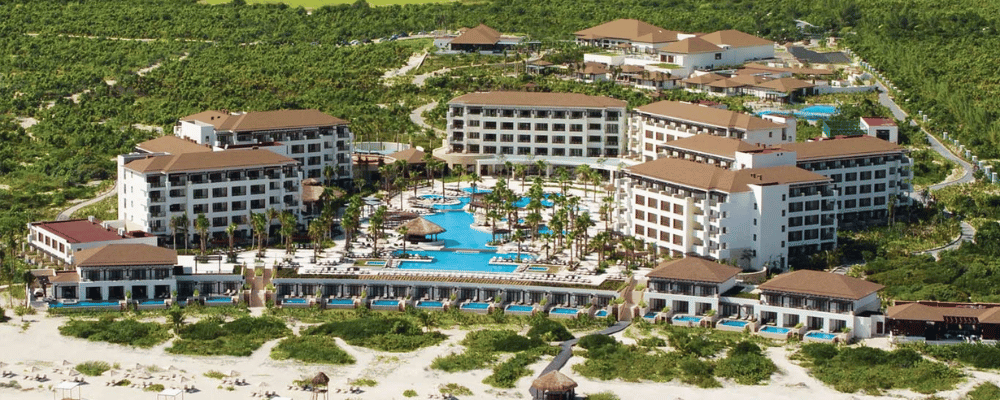 aerial view of the Secrets Playa Blanca Costa Mujeres, Cancun