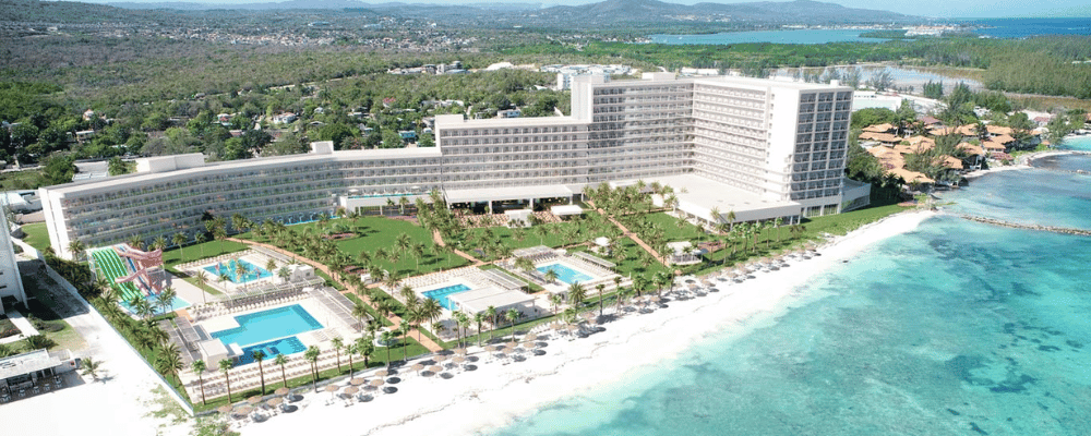 aerial view of the Riu Palace Aquarelle, Jamaica