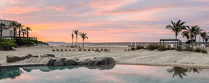 all-inclusive resort in Mexico at sunset