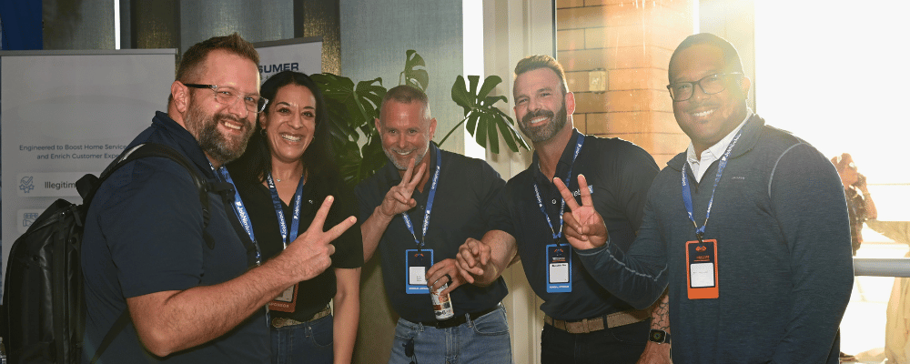 group of attendees networking at a corporate event