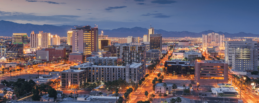 aerial view of the restaurant scene in las vegas