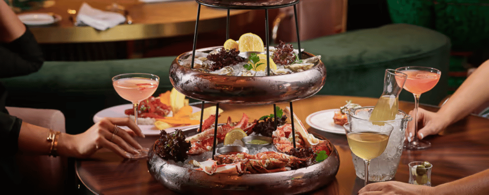 seafood tower Delilah restaurants in Las Vegas