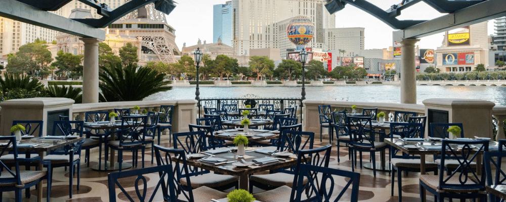 patio at the Prime Steakhouse at Bellagio