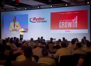 man giving presentation at the ryder conference