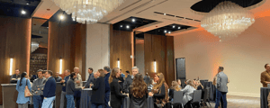 group of attendees networking at a amsterdam conference event