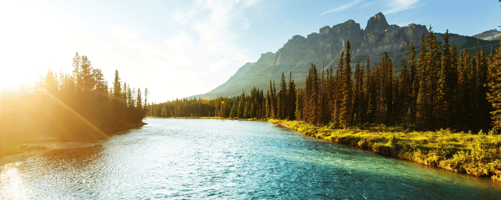 banff executive retreat featuring mountain and river scenery