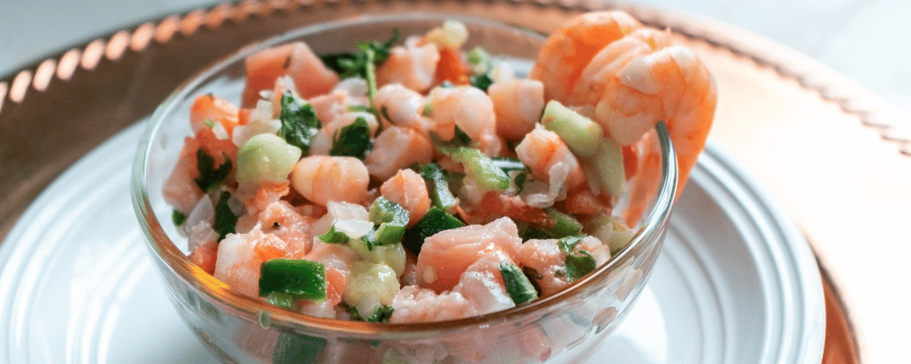 bowl of ceviche in costa rica