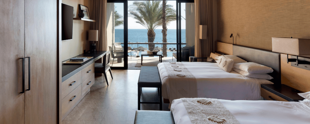 hotel room at the JW Marriott Cabo