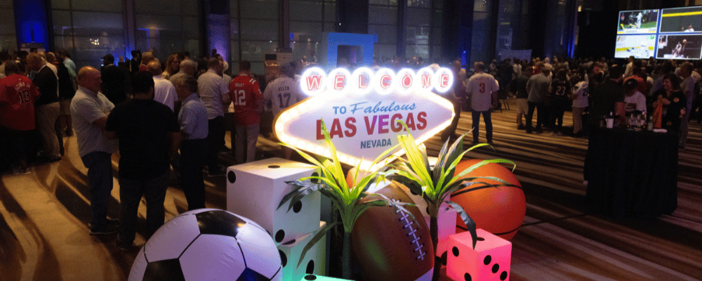 Las Vegas themed sports casino night event party