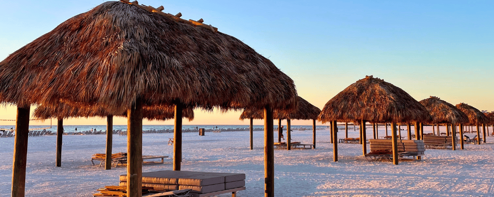 beach huts at the JW Marriott Marco Island conference venue