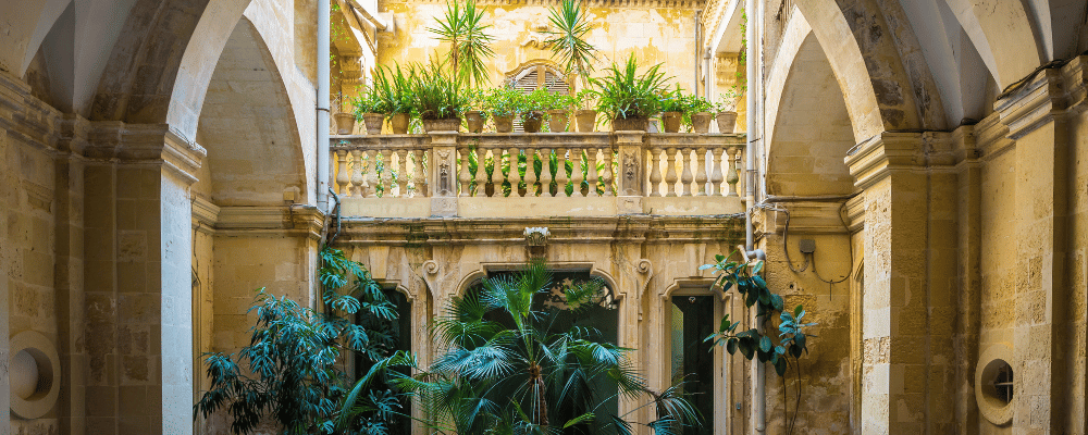 corporate event venue outdoor spanish architecture