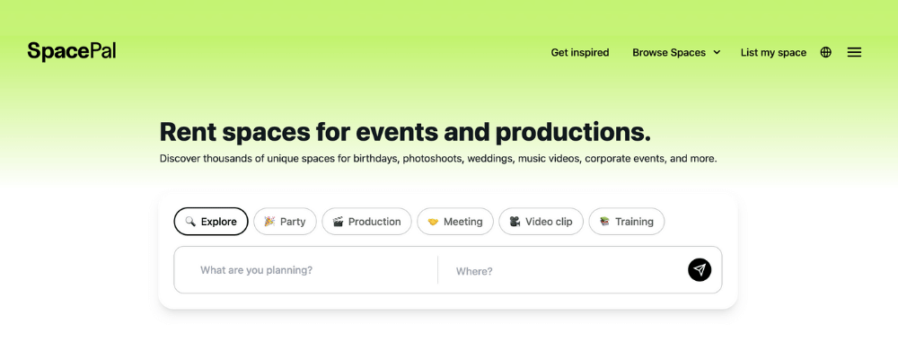 corporate event venue sourcing with spacepal