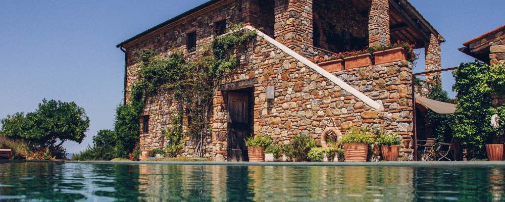 corporate event venue outdoor with italian architecture
