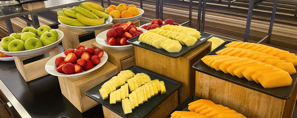 corporate event fruit plate for breakfast