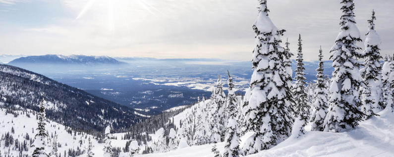 snowy mountain in big sky montana