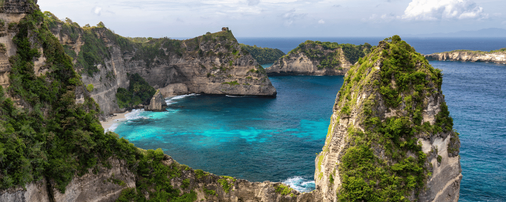 view of coast line in Bali