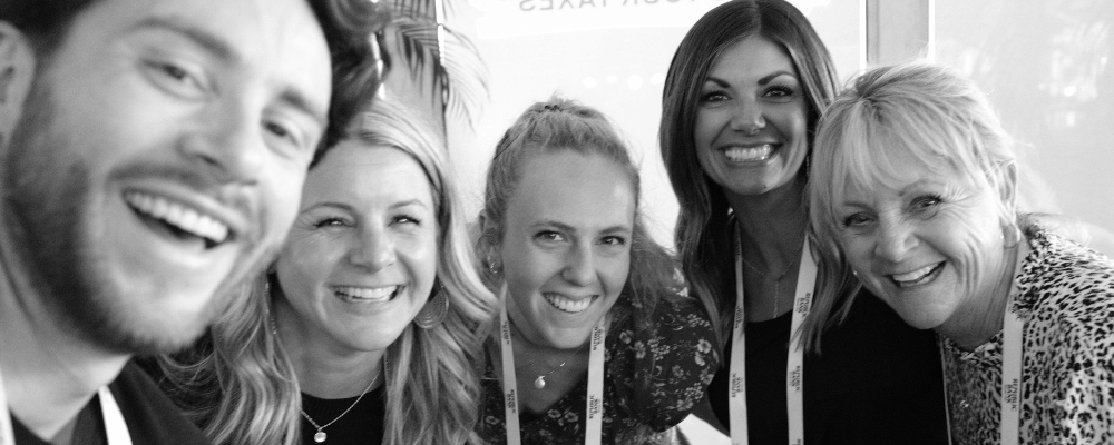 group of attendees at a conference