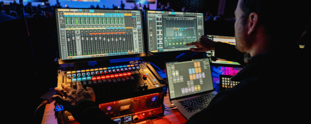 A/V production manager during an event