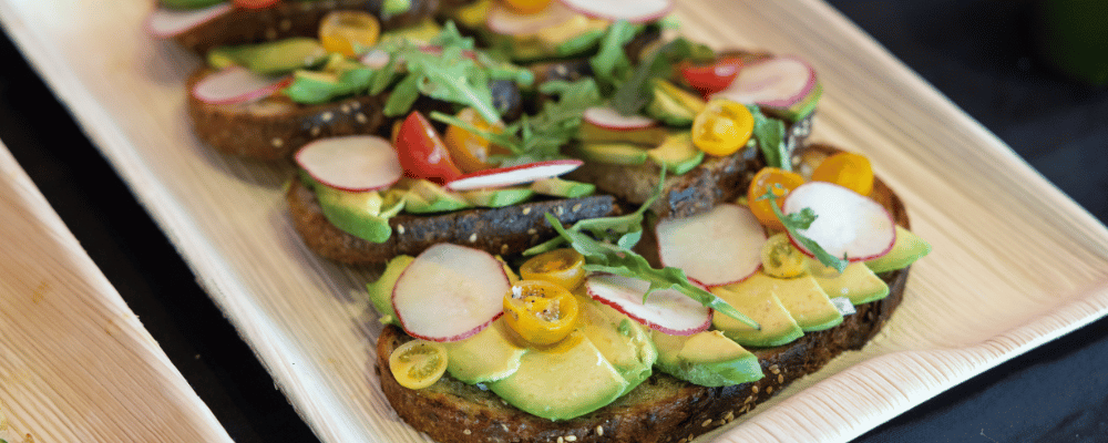 avocado toast during an event 