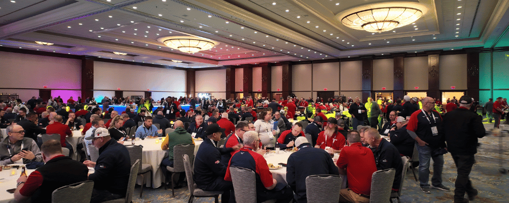 group of event attendees networking 