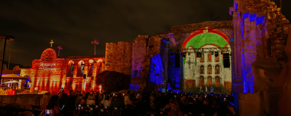 event production partner show on a historic building