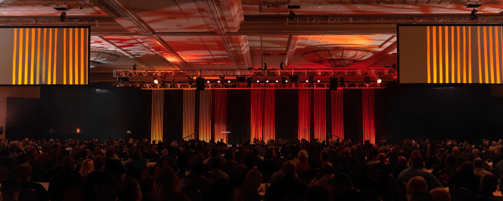 hotel venue for a corporate conference A/V set up