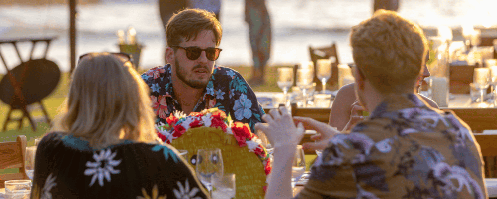 group of attendees networking during an incentive travel event