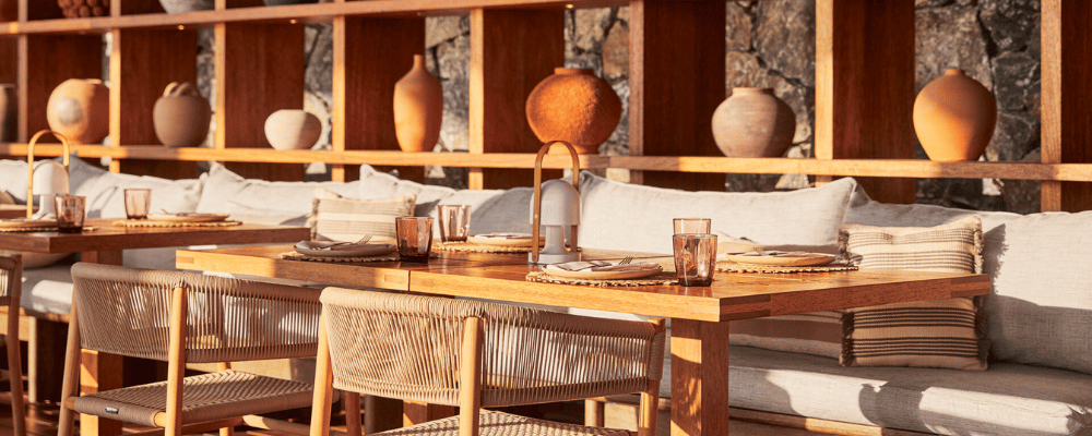 restaurant seating at the Four Seasons Resort Tamarindo