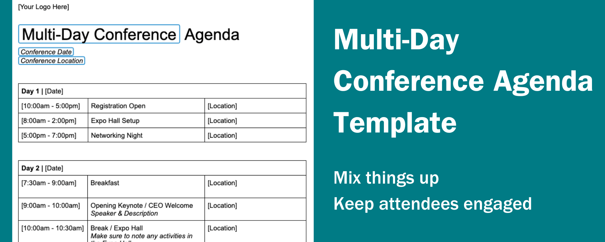 6 Conference Agenda Examples And Templates To Improve Engagement