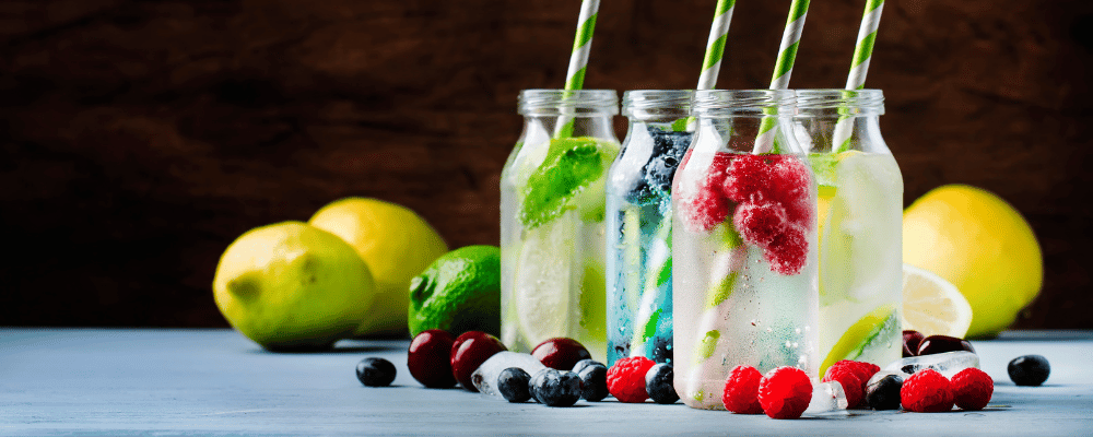 Sparkling water with fruit infusions