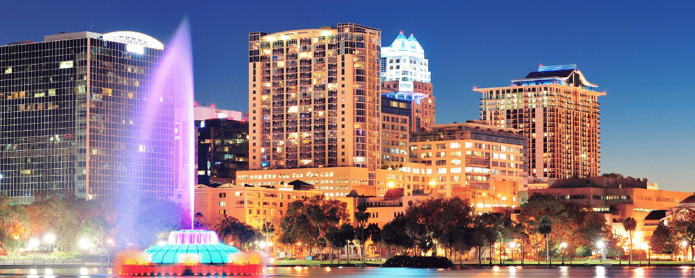 lake in front of orlando hotels to host a conference at