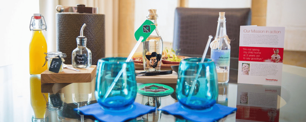 Personalized in-room amenities for incentive trip guests