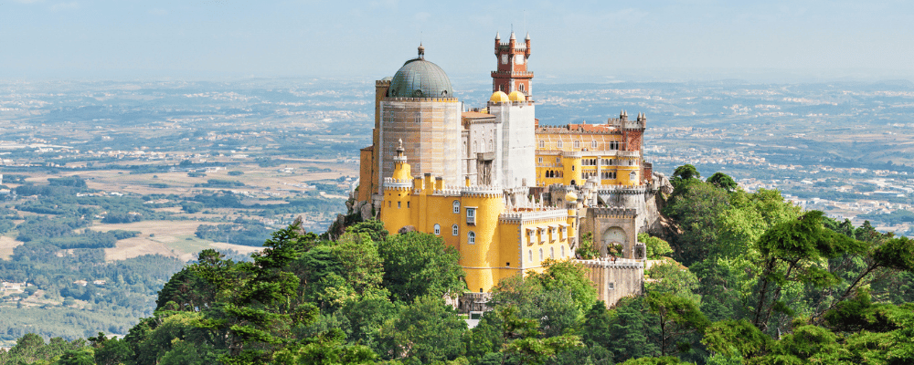 portugal executive retreat location option with castle atop a hill