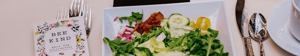salad dinner with a card