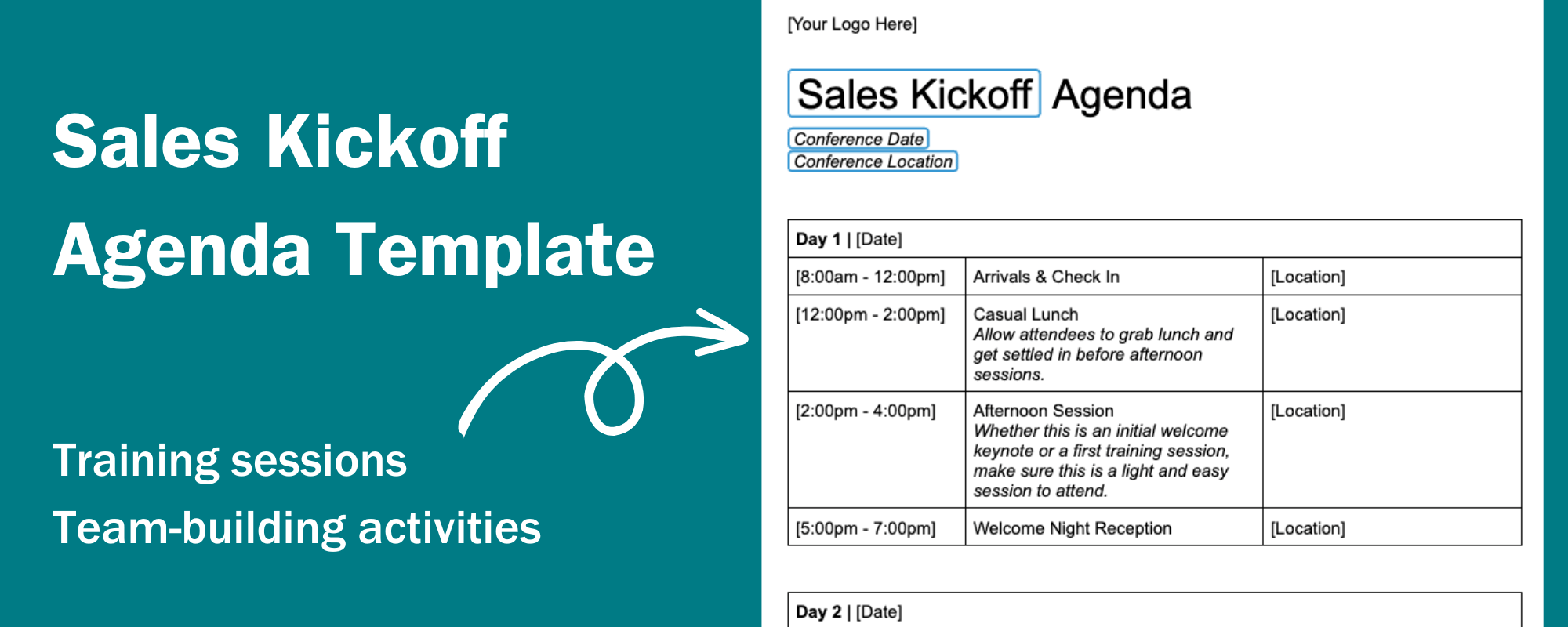 sales kickoff agenda template