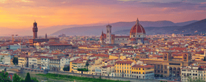 aerial view of the city of florence italy